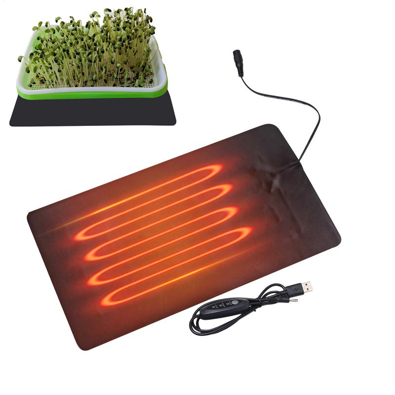 Seedling Heat Mat - Pflanzen-Wärmematte aus PVC-Leder, USB-Heizmatte für Zimmerpflanzen